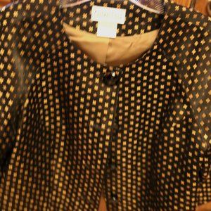 Vintage Geometric Print Long-Sleeve Jacket Size Small